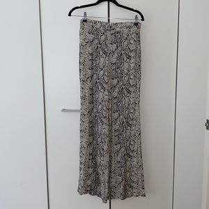 Reformation snake skin flowy pants